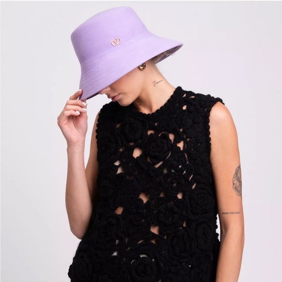 RRP €650 VALENTINO GARAVANI Rabbit Felt Bucket Hat Size M / 57 Logo Sweatband - Picture 6 of 8